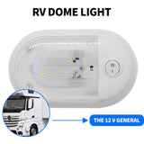 Max RV LED 12v SINGLE Dome Light Ceiling Fixture Camper Trailer Marine Motorhome