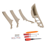 Maxbell 4x Door Handle Window Lift Switch Button Frame Panel Kit For BMW F10 Beige