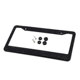 Maxbell Chrome Diamonds/Crystals Bling Metal Car License Plate Frame  Black