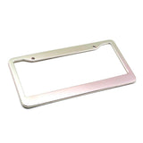 Maxbell Metal Aluminium Alloy Anodized Car License plate frame holder Blank Silver
