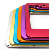 Maxbell Metal Aluminium Alloy Anodized Car License plate frame holder Blank Silver