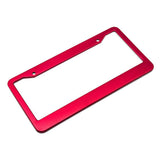Maxbell Metal Aluminium Alloy Anodized Car License plate frame holder Blank Red