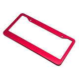 Maxbell Metal Aluminium Alloy Anodized Car License plate frame holder Blank Red