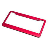 Maxbell Metal Aluminium Alloy Anodized Car License plate frame holder Blank Red