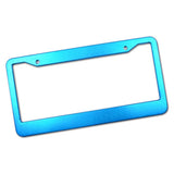 Maxbell Metal Aluminium Alloy Anodized Car License plate frame holder Blank Blue