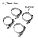 Maxbell 4X 79-87MM Stainless Steel T-Bolt Clamps Turbo Intake Silicone Hose Clamps