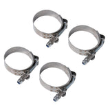 Maxbell 4X 79-87MM Stainless Steel T-Bolt Clamps Turbo Intake Silicone Hose Clamps