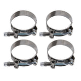 Maxbell 4X 95-103MM Stainless Steel T-Bolt Clamps Turbo Intake Silicone Hose Clamps