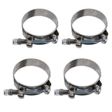Maxbell 4X 95-103MM Stainless Steel T-Bolt Clamps Turbo Intake Silicone Hose Clamps