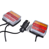 Max 12V Waterproof LED Trailer Lights Stop/Indicator/Tail Light Kit Red+Yellow