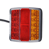 Max 12V Waterproof LED Trailer Lights Stop/Indicator/Tail Light Kit Red+Yellow