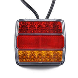 Max 12V Waterproof LED Trailer Lights Stop/Indicator/Tail Light Kit Red+Yellow