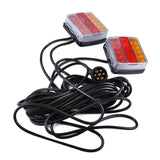 Max 12V Waterproof LED Trailer Lights Stop/Indicator/Tail Light Kit Red+Yellow