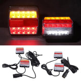 Max 12V Waterproof LED Trailer Lights Stop/Indicator/Tail Light Kit Red+Yellow