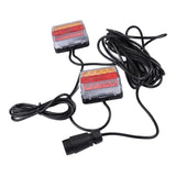 Max 12V Waterproof LED Trailer Lights Stop/Indicator/Tail Light Kit Red+Yellow