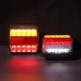Max 12V Waterproof LED Trailer Lights Stop/Indicator/Tail Light Kit Red+Yellow
