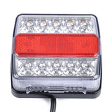 Max 12V Waterproof LED Trailer Lights Stop/Indicator/Tail Light Kit Red+White