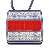 Max 12V Waterproof LED Trailer Lights Stop/Indicator/Tail Light Kit Red+White