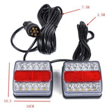 Max 12V Waterproof LED Trailer Lights Stop/Indicator/Tail Light Kit Red+White
