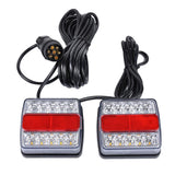 Max 12V Waterproof LED Trailer Lights Stop/Indicator/Tail Light Kit Red+White