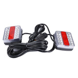 Max 12V Waterproof LED Trailer Lights Stop/Indicator/Tail Light Kit Red+White