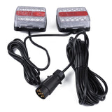 Max 12V Waterproof LED Trailer Lights Stop/Indicator/Tail Light Kit Red+White