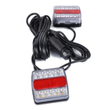 Max 12V Waterproof LED Trailer Lights Stop/Indicator/Tail Light Kit Red+White