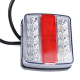 Max 12V Waterproof LED Trailer Lights Stop/Indicator/Tail Light Kit Red+White
