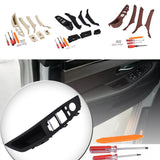 Max 7PCS Door Handle Window Switch Panel Interior Button Frame for BMW Beige
