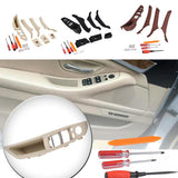 Max 7PCS Door Handle Window Switch Panel Interior Button Frame for BMW Beige