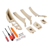 Max 7PCS Door Handle Window Switch Panel Interior Button Frame for BMW Beige