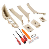 Max 7PCS Door Handle Window Switch Panel Interior Button Frame for BMW Beige