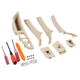 Max 7PCS Door Handle Window Switch Panel Interior Button Frame for BMW Beige