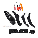 Max 7PCS Door Handle Window Switch Panel Interior Button Frame for BMW Black