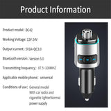 Max Maxb Car Charger Multi-function Bluetooth5.0 Hands-free FM Transmitter MP3 Player
