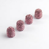 Max 4Pcs/Lot Rhinestone Car Tire Valve Caps Diamond Shining Dustproof Caps Pink