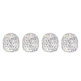 Max 4Pcs/Lot Rhinestone Car Tire Valve Caps Diamond Shining Dustproof Caps White