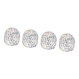 Max 4Pcs/Lot Rhinestone Car Tire Valve Caps Diamond Shining Dustproof Caps White