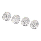 Max 4Pcs/Lot Rhinestone Car Tire Valve Caps Diamond Shining Dustproof Caps White