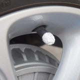 Max 4Pcs/Lot Rhinestone Car Tire Valve Caps Diamond Shining Dustproof Caps White