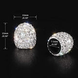 Max 4Pcs/Lot Rhinestone Car Tire Valve Caps Diamond Shining Dustproof Caps White