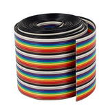 Max 1M 1.17mm 40PIN Wire Flat Multicolored Flexible Rainbow Ribbon Jumper Cable