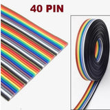 Max 1M 1.17mm 40PIN Wire Flat Multicolored Flexible Rainbow Ribbon Jumper Cable
