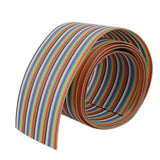 Max 1M 1.17mm 40PIN Wire Flat Multicolored Flexible Rainbow Ribbon Jumper Cable