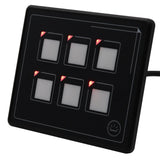 Max 6 Way Ultra-thin Waterproof Membrane Control Panel Switch 12-24V Universal