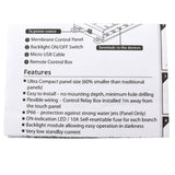 Max 6 Way Ultra-thin Waterproof Membrane Control Panel Switch 12-24V Universal