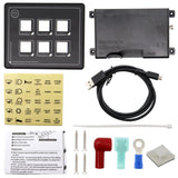 Max 6 Way Ultra-thin Waterproof Membrane Control Panel Switch 12-24V Universal