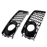 Max Maxb FRONT BUMPER FOG LIGHT GRILLE COVER for A5 S-Line S5 B8 RS5 08 Black Frame