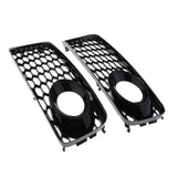 Max Maxb FRONT BUMPER FOG LIGHT GRILLE COVER for A5 S-Line S5 B8 RS5 08 Black Frame
