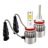 Max Maxb Auto Car COB LED Fog Headlight Bulbs Conversion Kit Hi/Lo Beam Lamps H11